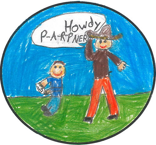 howdy parpner button 